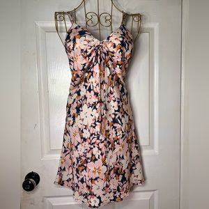 Timing Strapless Floral Dress - Pink and Blue